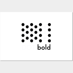 Dot bold white Posters and Art